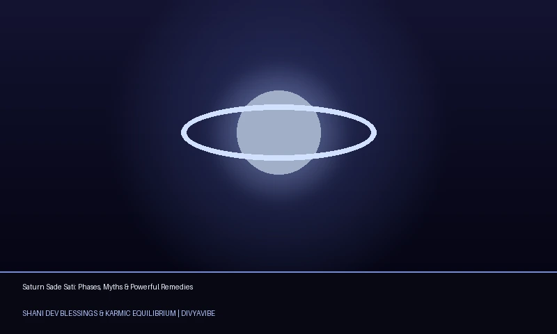 Saturn Sade Sati Guide: Understanding the 3 Phases & Sacred Shani Remedies